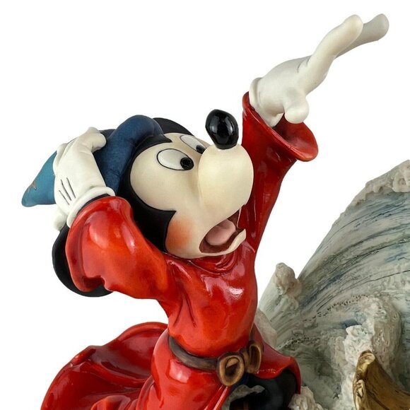GIUSEPPE ARMANI DISNEY Mickey Mouse Sorcerer's Apprentice Sculpture Signed Coin - Picture 15 of 16